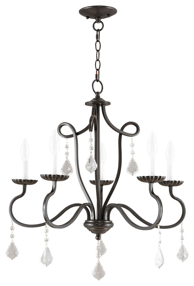 Callisto 5-Light Chandelier, English Bronze
