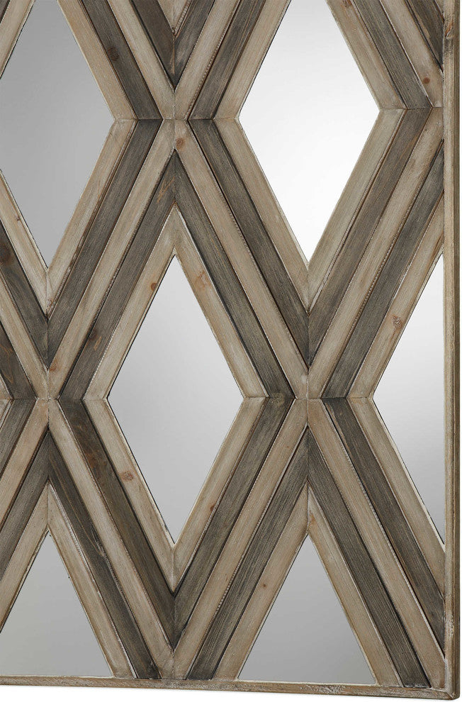 Tahira Geometric Argyle Pattern Wall Mirror