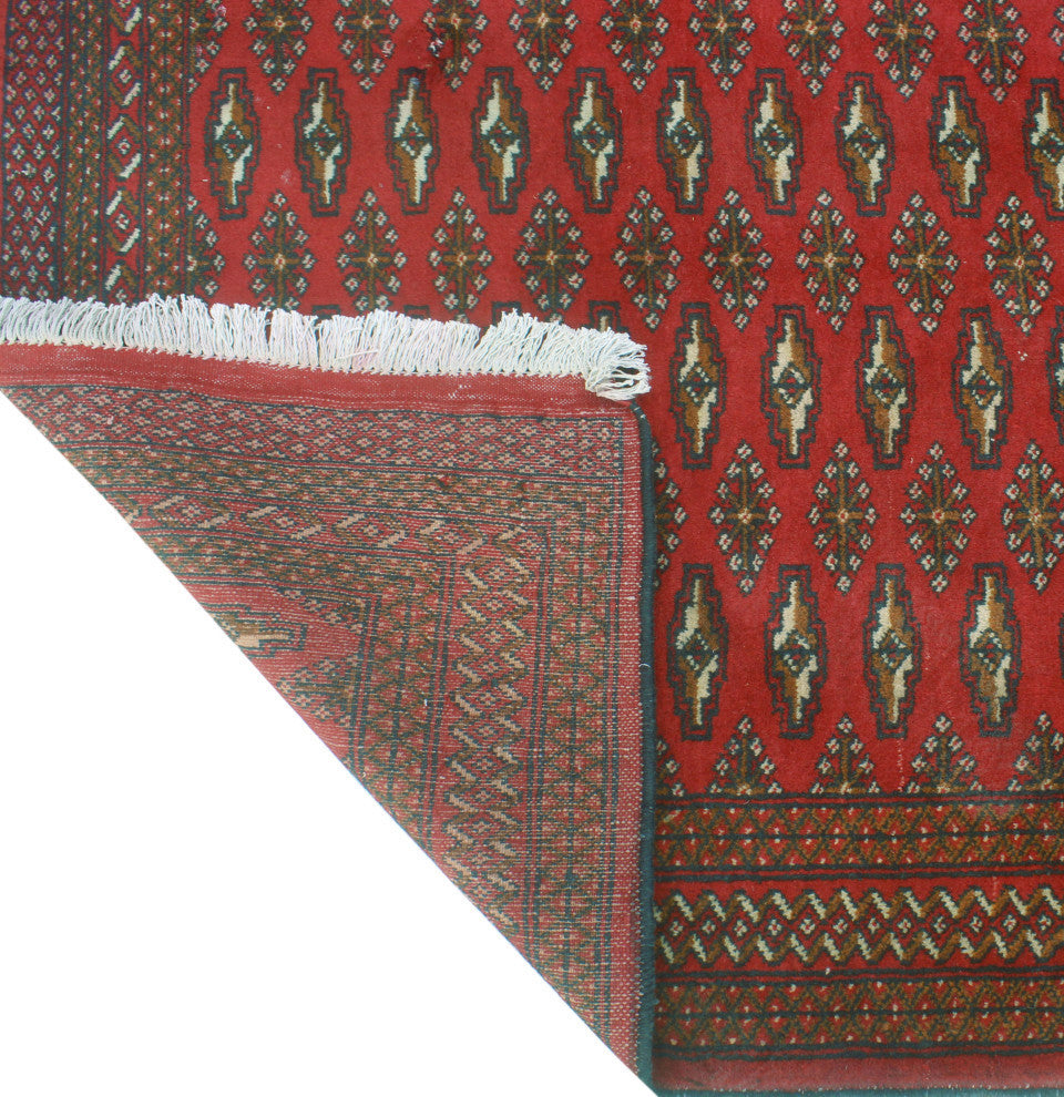 Fine Vintage Distressed Melinda Red/Charcoal Rug, 4'2x6'5