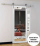 Barn Door 42 x 84, Lucia 1299 White & Mirror, Silver 8' Rail