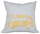 Beachdrive, Geometric Print Pillow, Yellow, 20"x20"