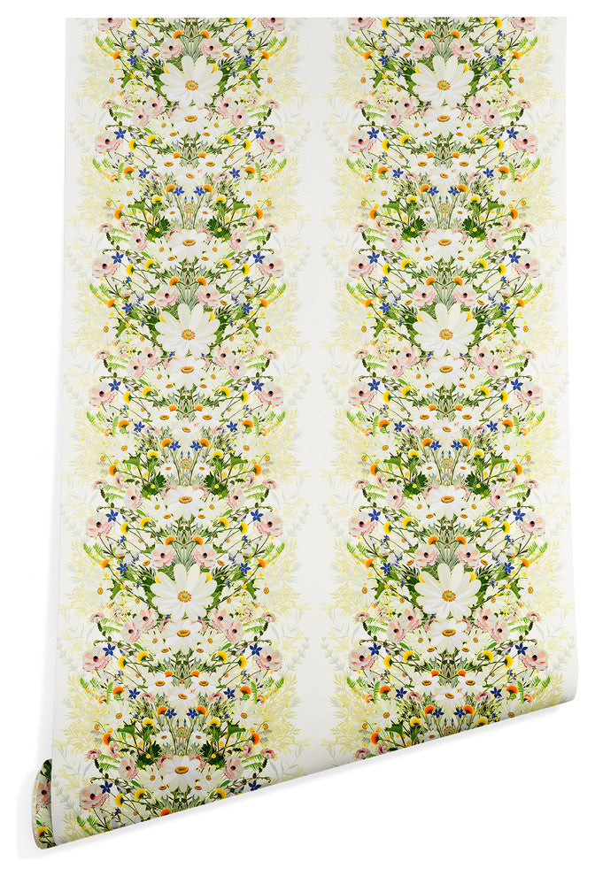 Deny Designs Iveta Abolina Blondelle Wallpaper, White, 2'x4'