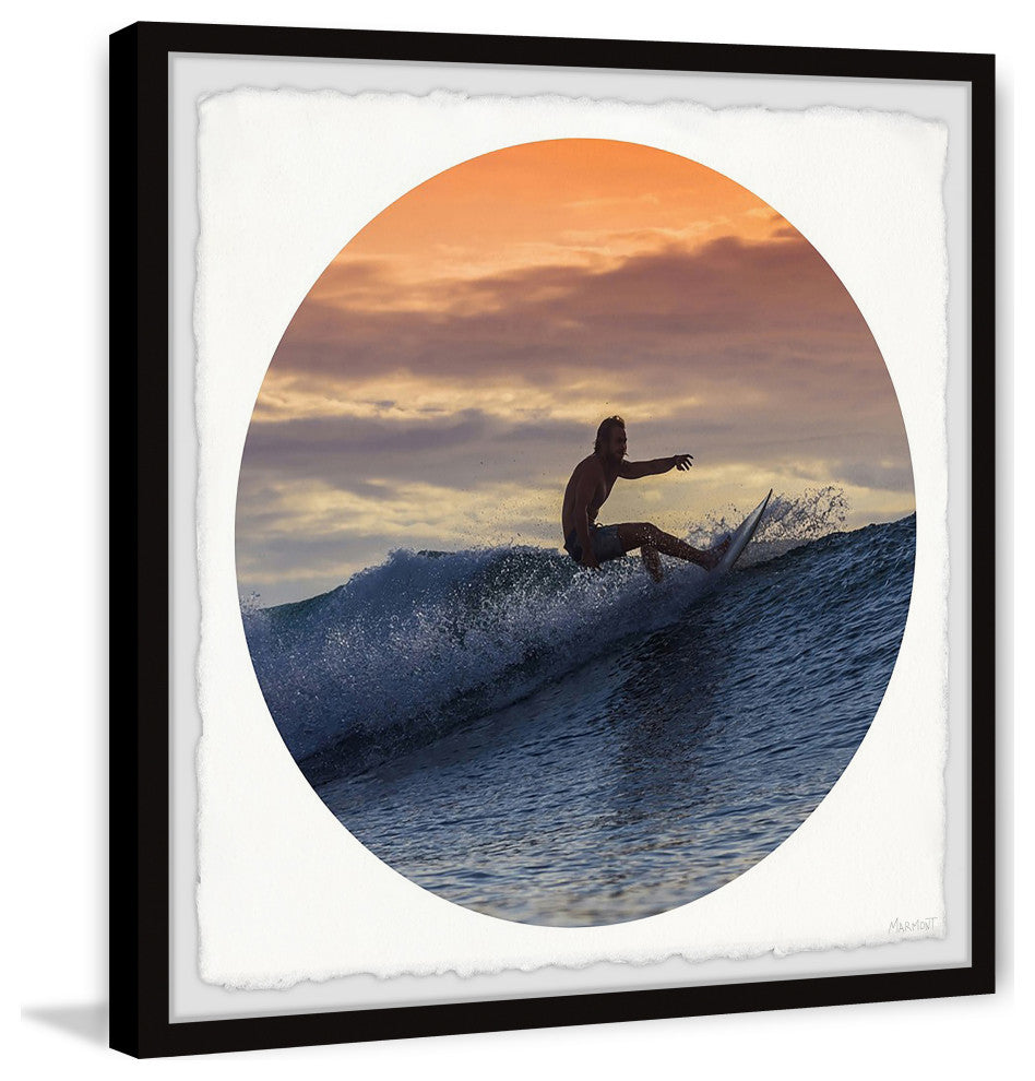 "Catch the Best Waves" Framed Painting Print, 18x18