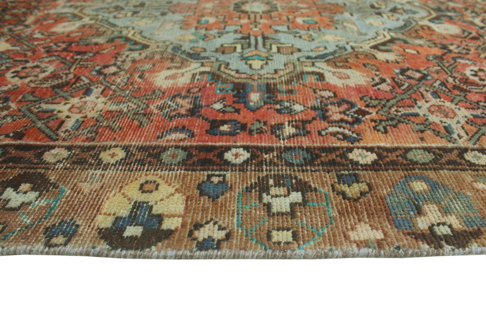 Fine Vintage Distressed Roya Rust Rug