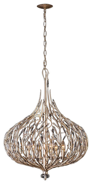 Varaluz-271P06GD-Six Light Pendant Gold Dust