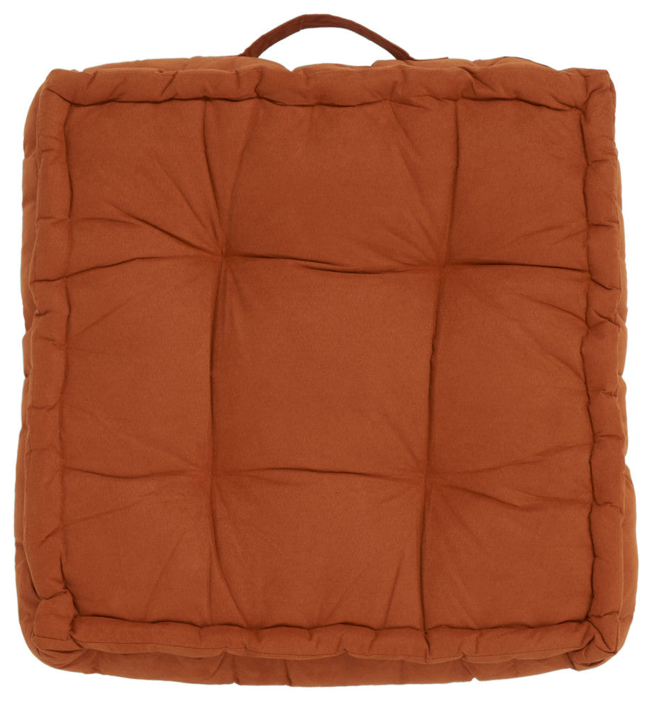 Safavieh Gardenia Floor Pillow, Rust, 18"x18"