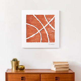 Basketball Lines 16x16 Canvas Wall Art