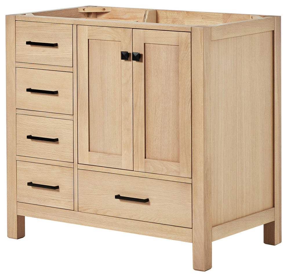 ARIEL Cambridge 36 in. Single Sink Base Cabinet In Oak