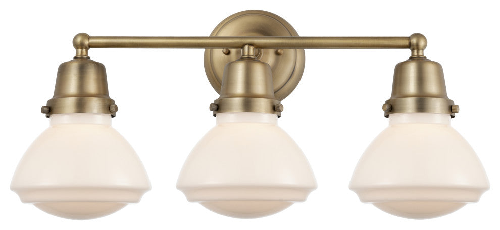 Innovations 623-3W-BB-G321 Olean 3 Light 23" Bath Vanity Light, Brushed Brass