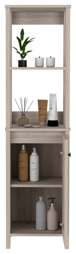 DEPOT E-SHOP New Haven Linen Cabinet, Light Gray