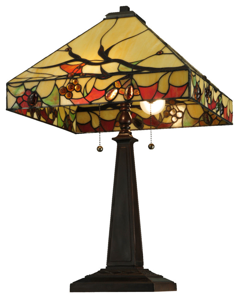 25" H Woodland Berries Table Lamp