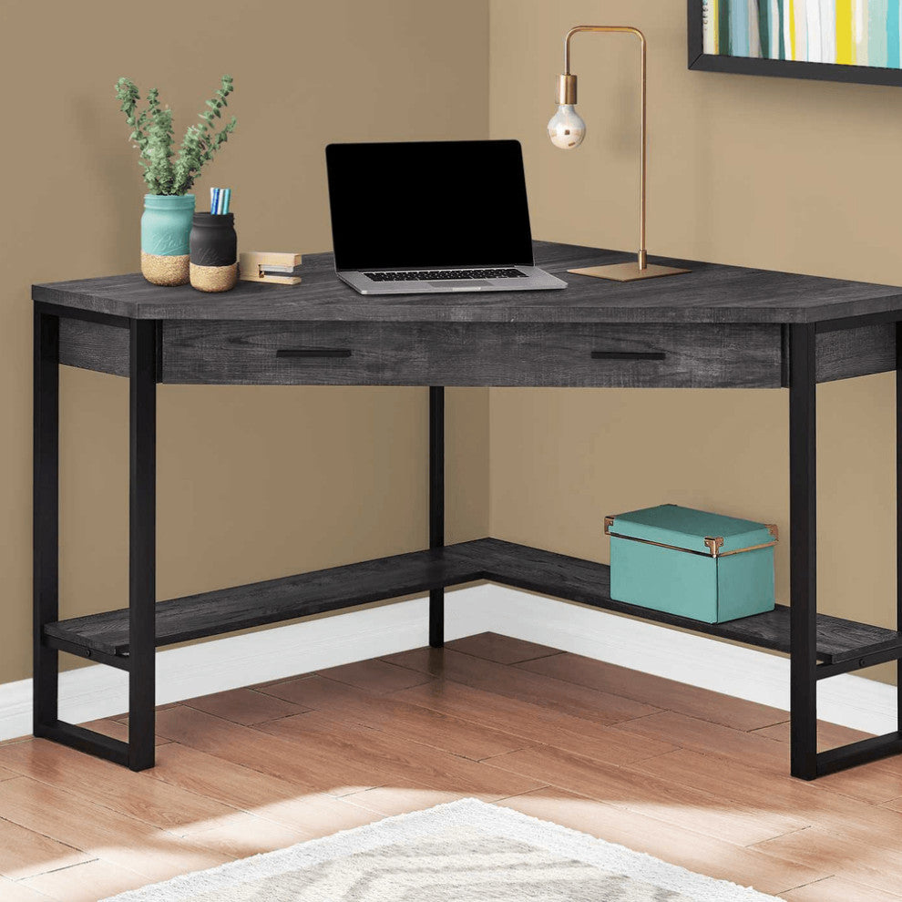 42" Black Corner Computer Desk
