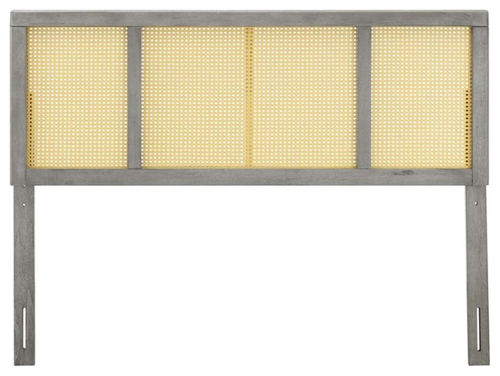 Delmare Cane Full Headboard Gray