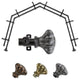 Maurice 4-Sided Double Bay Curtain Rod - Black