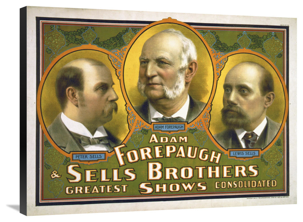 "Adam Forepaugh & Sells Brothers 4" Canvas by Hollywood Photo Archive, 36x27"