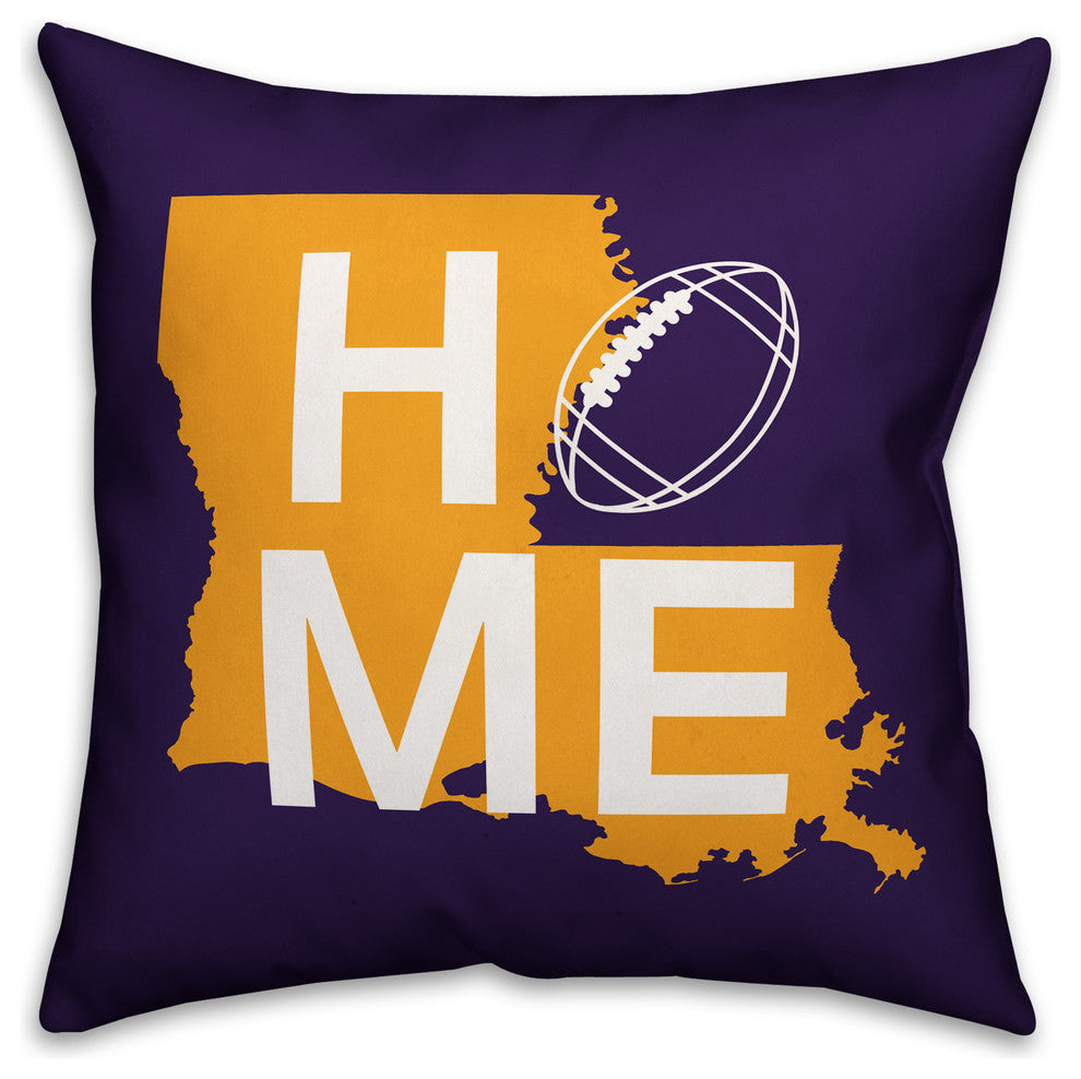 Louisiana Home Football Outdoor Throw Pillow