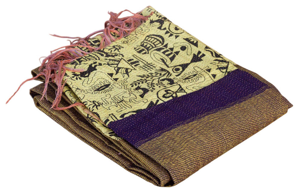 Charming Silk Kantha Scarf