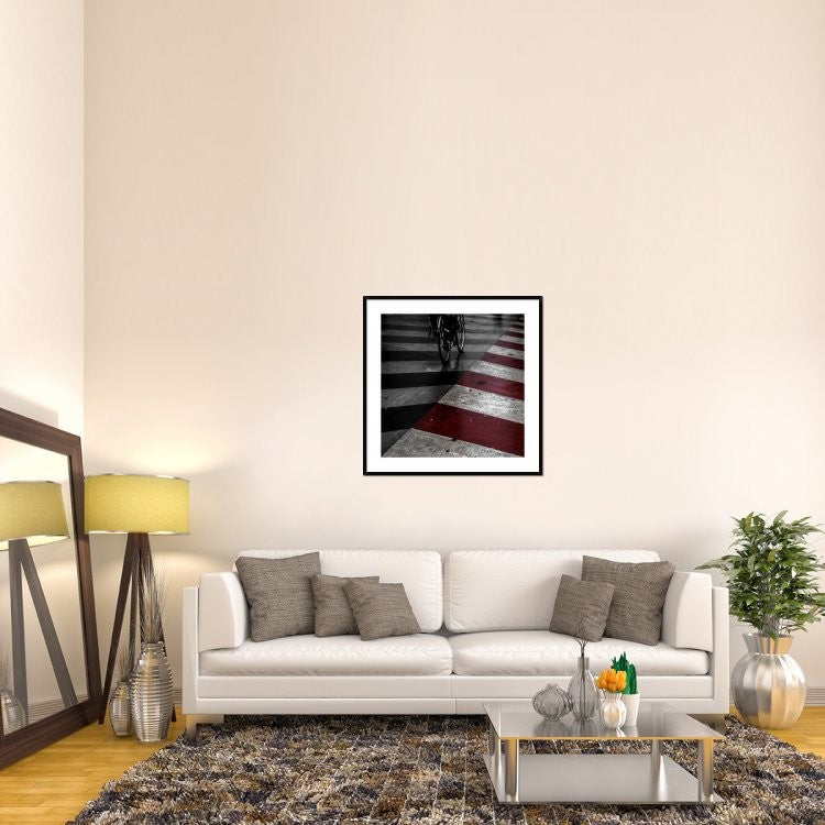 "Dirty Red" Framed Digital Print by Gilbert Claes, 38"x38"