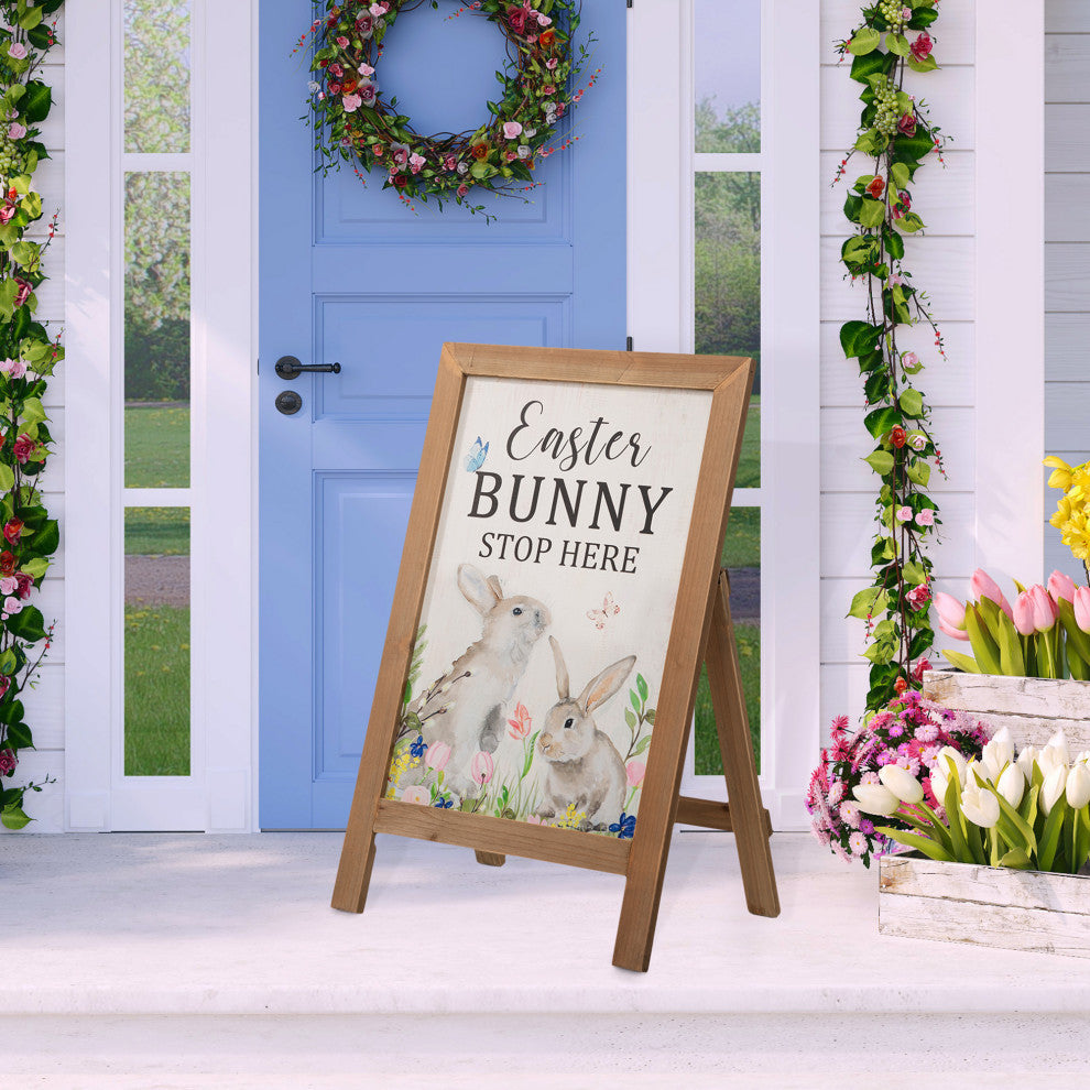 24"H Easter Wooden Porch Sign/Standing Decor