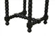 Orlando Cranberry Marble End Table With Black Wooden Spindle Base