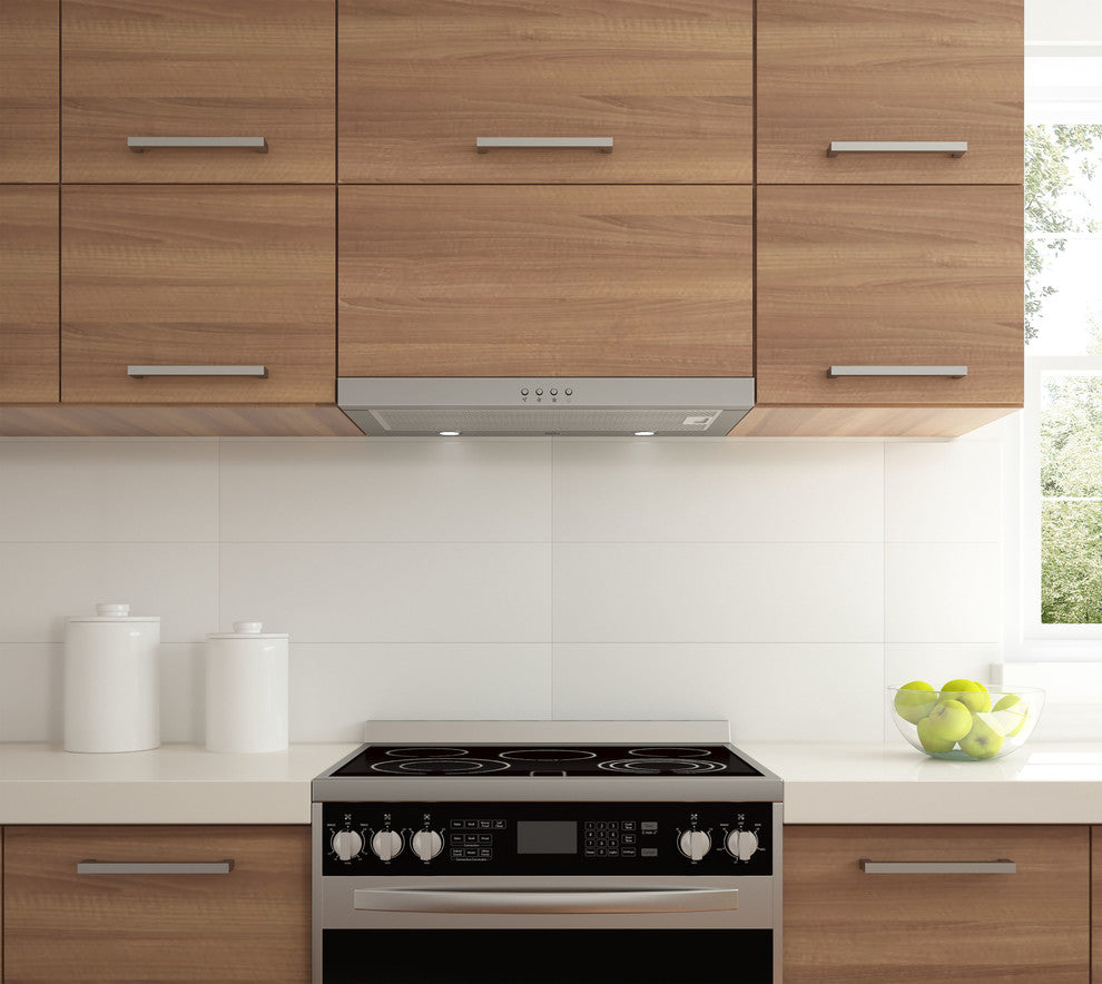 Forte Slide-out Stainless Steel Range Hood, 30"