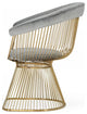 Swell Gold Dining Chair Arm Chair, Gray