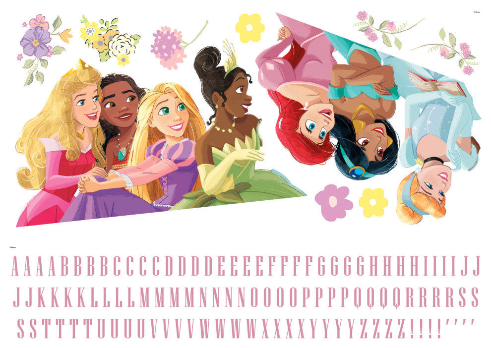 Princesses Peel and Stick Giant Wall Decal Withalphabet