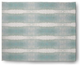 Geometric Stretch Print Soft Chenille Area Rug, Light Gray, 8'x10'