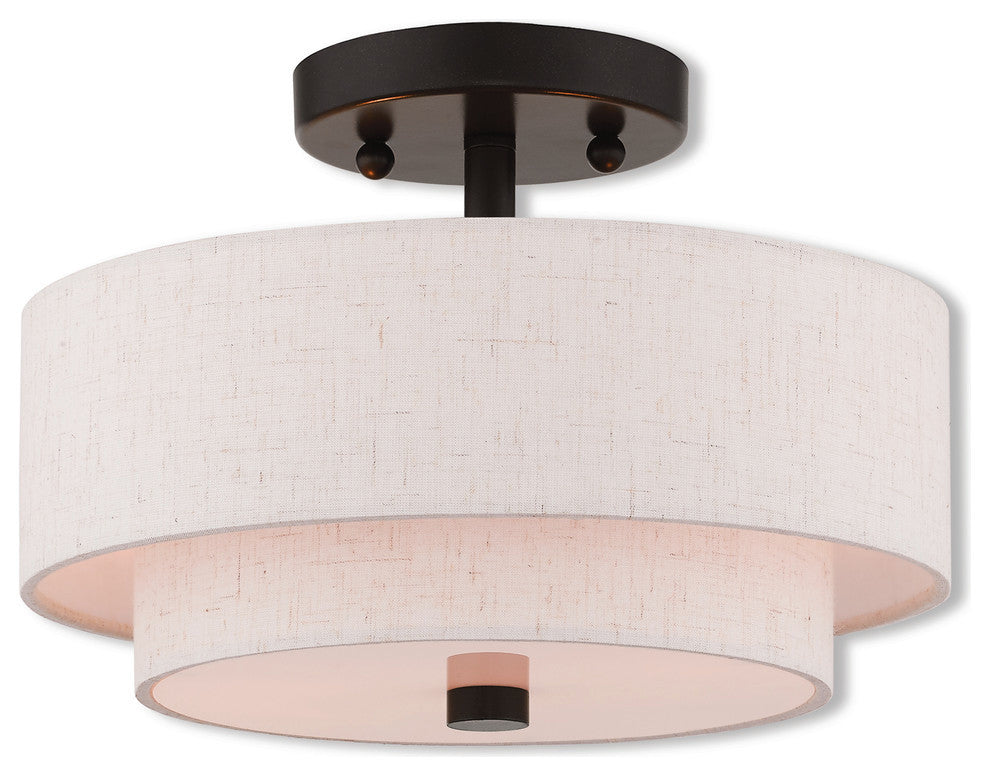 2 Light Ceiling Mount, English Bronze