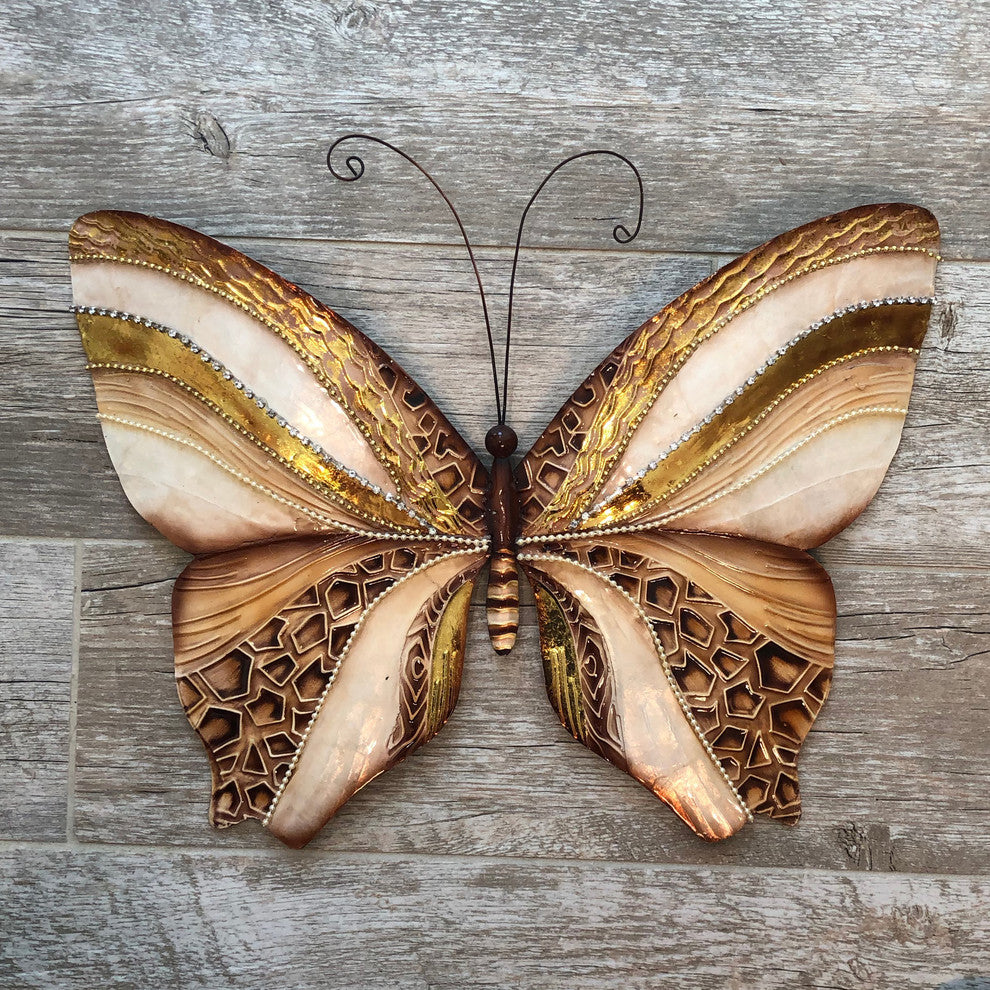 Wall Butterfly with Copper and Pearl