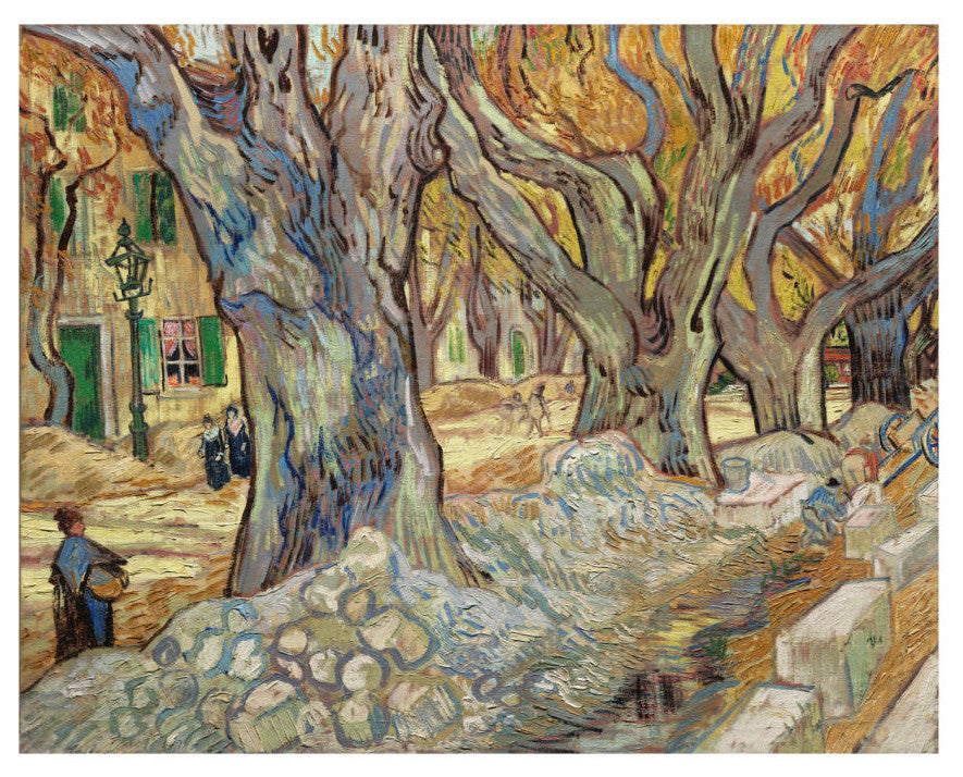 "Large Plane Trees, 1889" Digital Paper Print by Vincent van Gogh, 24"x19"