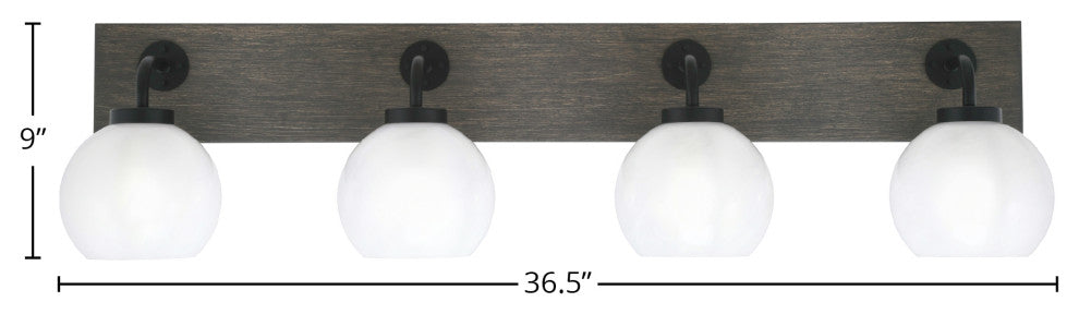 Oxbridge, Bath Bar, Matte Black & Painted Distressed Metal, 5.75" White Marble