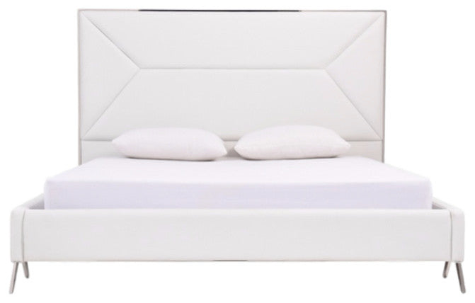 Modrest Candid Modern White Bed, Queen