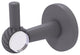 Clearview Robe Hook with Twisted Accents, Matte Gray