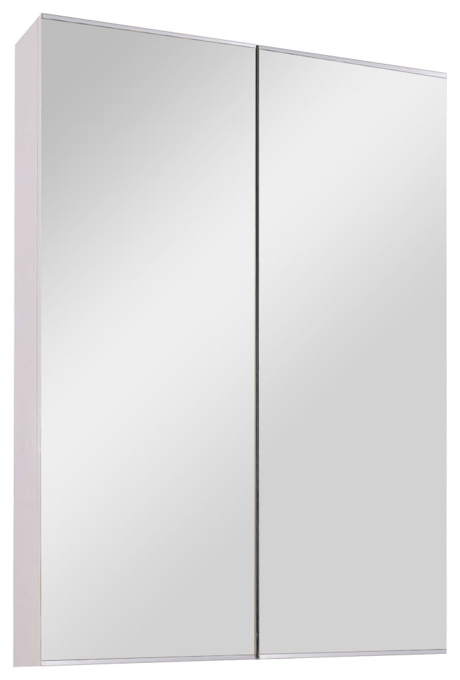 Dual Door Series Medicine Cabinet, 24"x30", Bright Annealed Stainless Steel Trim
