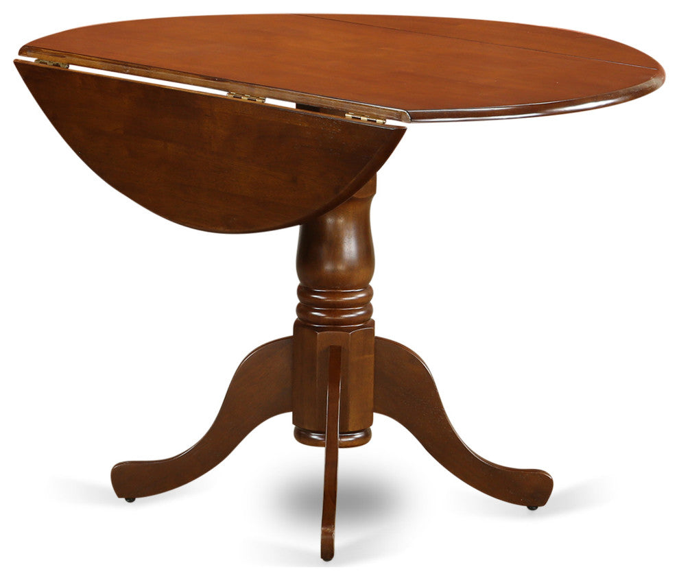 5 Pc With 2 Drop Leaves And 4 Wood Kitchen Chairs In Espresso