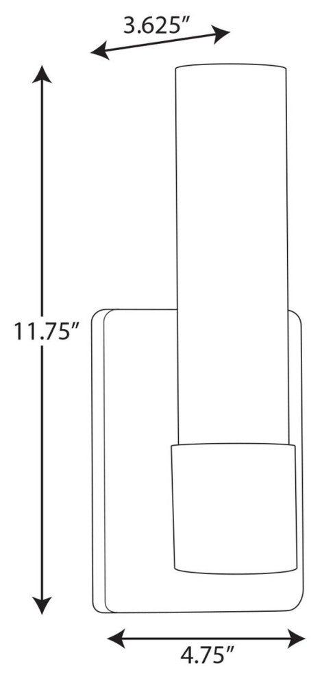 Blanco LED Collection Black 1-Light LED Wall Sconce