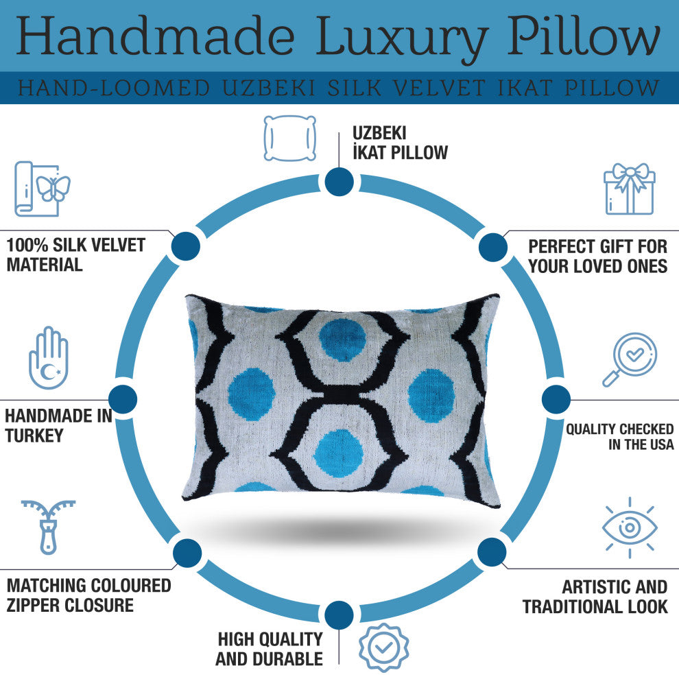 Canvello Luxury Handmade Throw Pillow with Down Insert 16x24