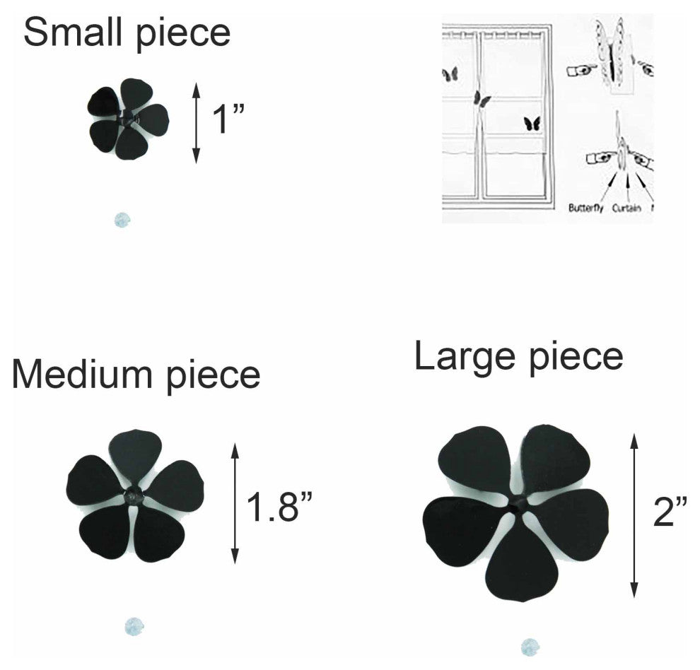 Metal Flower With Magnet Floral 6 pieces