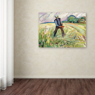 Edvard Munch 'The Haymaker' Canvas Art, 19 x 14