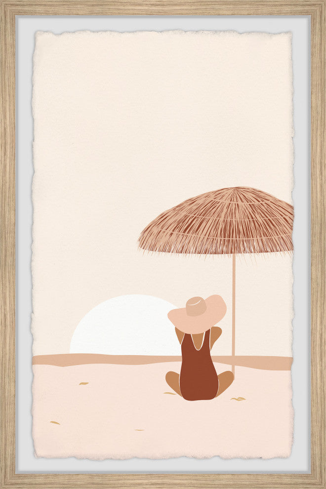 "Under a Nipa Hut" Framed Painting Print, 16x24