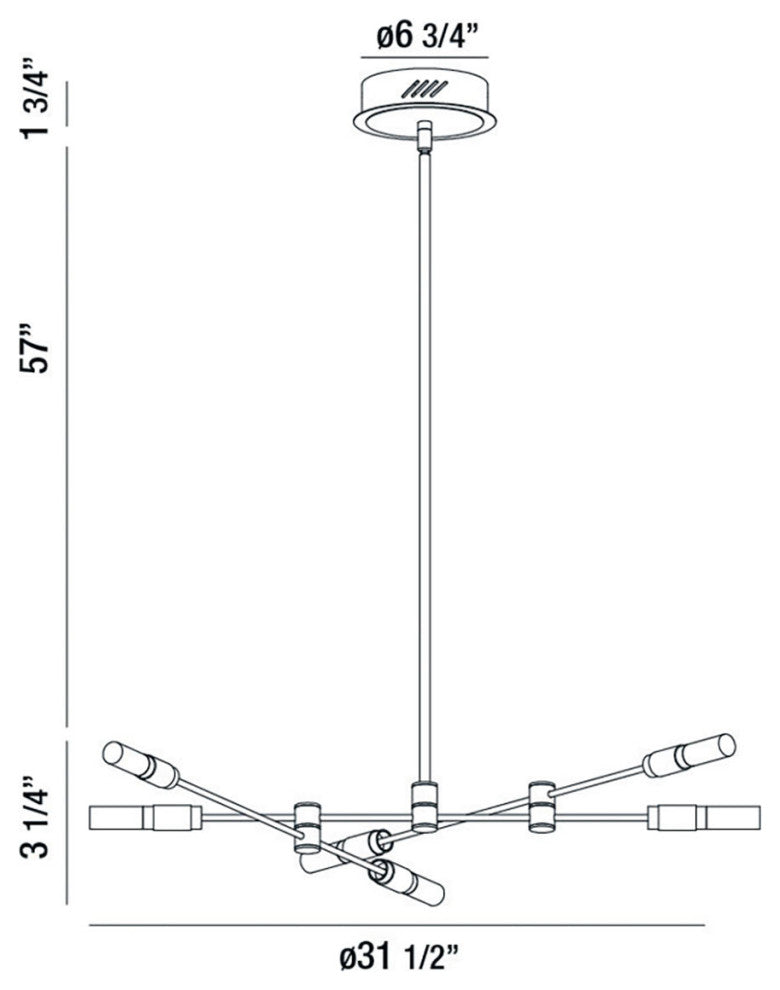 1 Light Contemporary Chandelier