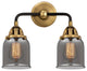 Small Bell Bath Vanity Light, Black Antique Brass, Plated Smoke, Plated Smoke