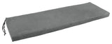 60"x19" Micro Suede Bench Cushion, Steel Gray