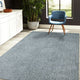 Illustrations Area Rug, Gray and Blue, 8? x 11?, Solid