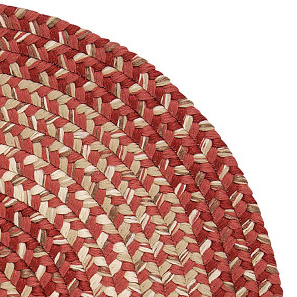Colonial Mills Braxton Indoor Outdoor Braided Rug, Red, 27"x46"