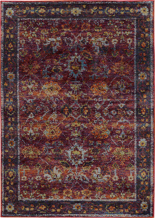 Oriental Weavers Andorra Red/ Purple Oriental Indoor Area Rug 3'3"X5'2"