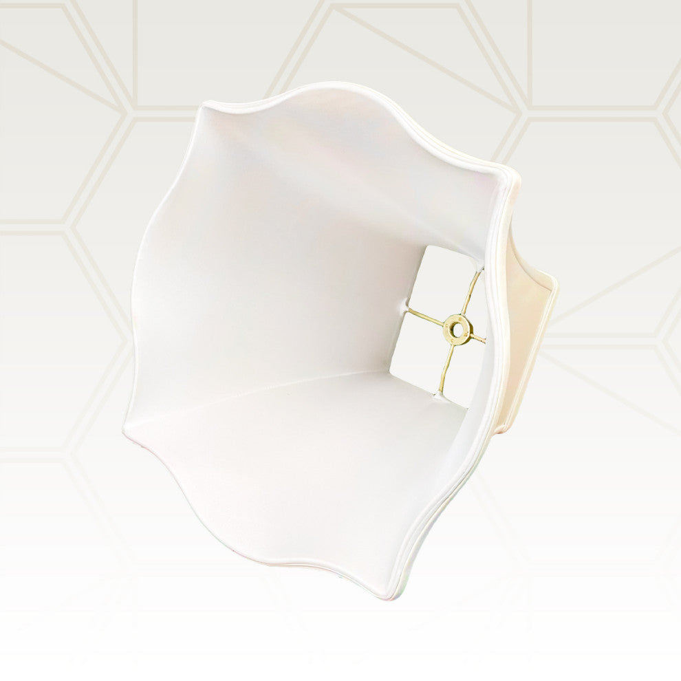Royal Designs Fancy Square Bell Basic Lamp Shade, Eggshell, 4x10x8.5, Set of 2