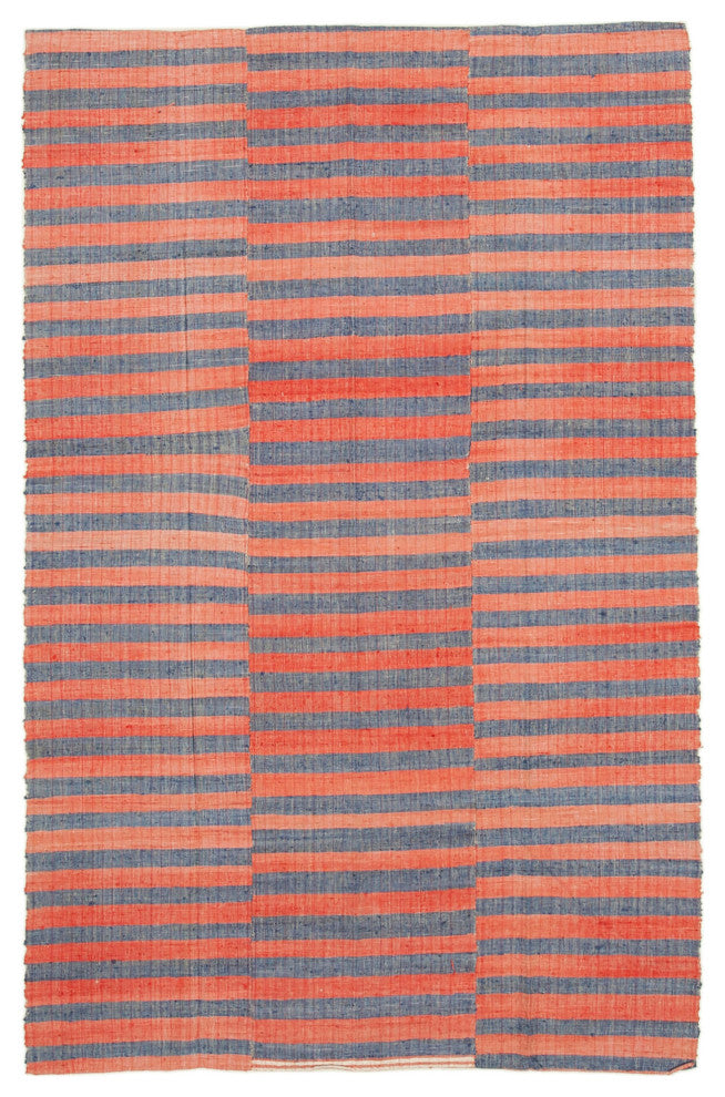 Rug N Carpet - Handmade Oriental 5' 3'' x 8' 2'' Tribal Wool Kilim Rug