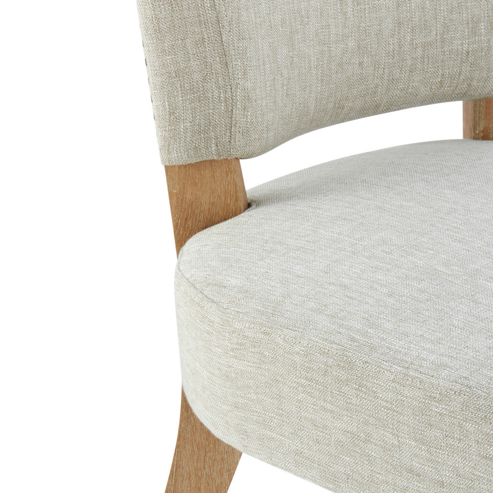Austin Fabric Dining Side Chair, Rice